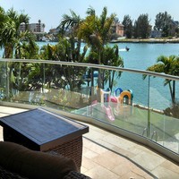 Système de balustrade en verre sans cadre DAIYA avec profilé en U en aluminium et support en U, en promotion au meilleur prix