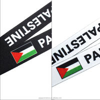 Longes en polyester de haute qualité avec crochets personnalisés avec logo personnalisé Lanière porte-clés drapeau de la Palestine