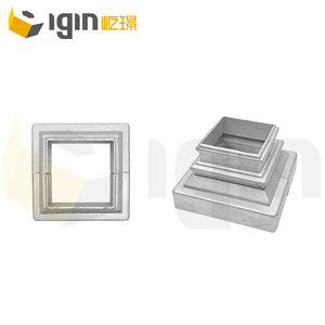 Tapa de extremo para tubo cuadrado de aluminio 6063T5 para accesorios de pasamanos de escalera, uso industrial y civil - Product Image 2