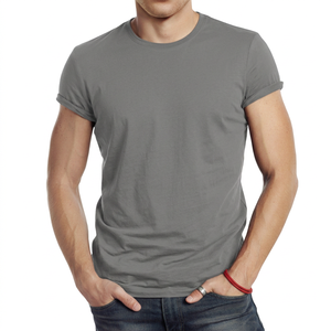 T-shirt de sport pour homme à col en V, extensible, en coton et élasthanne, pour les entraînements ou les exercices - Product Image 4
