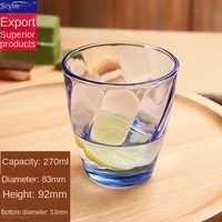 Hxglass – Lot de 6 tasses empilables couleur unie pour hôtel, avec logo personnalisé, pour petit-déjeuner, lait et eau, compatibles lave-vaisselle, ne décolorent pas