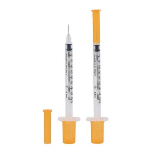 1ml Medical Disposable <strong>Insulin</strong> Injection Sterile Safety Syringe with Orange Top - Product Image 4