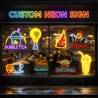 Enseignes au néon en acrylique personnalisées, bandes de néon LED flexibles, corps en verre, lumières au néon LED, enseigne au néon en forme de cœur pour la décoration de la pièce