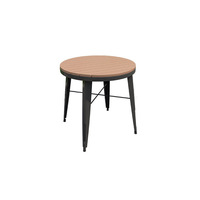 Ensemble de table et chaises de salle à manger d'extérieur en bois et plastique, moderne, durable, résistant à l'eau, pour petits espaces, villa de plage