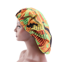 Bonnet en Satin doublé en Satin grande taille, Bonnets africains, Double couche, Bonnet de sommeil pour longs cheveux, en tissu imprimé, nouveauté 2020