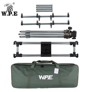 Soporte telescópico de aluminio de alta calidad para 4 cañas de pescar, <span class=keywords><strong>equipo</strong></span> ajustable para pesca de carpas, detector de picaduras. - Product Image 2