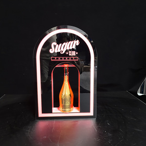 Type Light Acrylic Wine <b>Display</b> <b>Rack</b> With Led Lighting For Bar Ktv Decoration Modern Style - Product Image 1