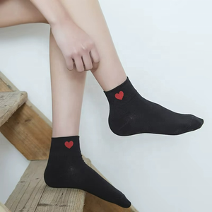 New Japanese Girl Love Heart Pattern Student Tube Socks Fashion <b>Combed</b> Cotton Ankle Socks Women - Product Image 5