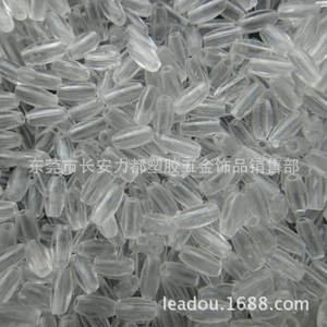 Cuentas de arroz de superficie lisa transparente Lidu, plástico, forma de oliva, acrílico, accesorios para el comercio de cuentas - Product Image 5