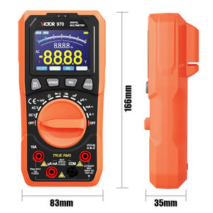 มัลติมิเตอร์ดิจิตอล VICTOR 970 True RMS, 5999 ค่าการวัด, หน้าจอสี 2.4 นิ้ว, แบตเตอรี่ลิเธียม, เครื่องทดสอบความจุไฟฟ้า CAT II 600V 60mF - Product Image 5