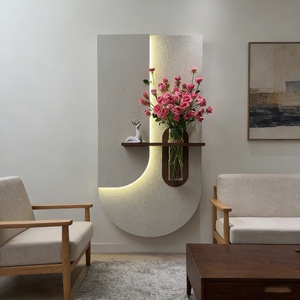 Peinture murale décorative 3D en relief personnalisée, calligraphie peinte à la main, peinture décorative pour porche, peinture en pierre de grès, peinture LED pour la décoration de la maison - Product Image 2