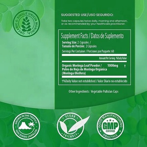 Vitadiscovery Organische <span class=keywords><strong>Moringa</strong></span> Poeder <span class=keywords><strong>Capsules</strong></span> Health Supplement Voor Energieondersteuning Voor Volwassenen-Niet Voor Kinderen Zwangere Vrouwen - Product Image 2