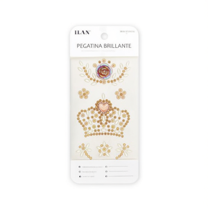 Adesivi con Strass Lucidi ILAN 39019-2, Design Decorativo a Corona e Fiore - Product Image 3
