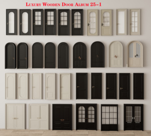Porta Interna di Lusso Europea Personalizzata in Composito Bianco con Isolamento Acustico per Ville Moderne e Appartamenti - Product Image 6