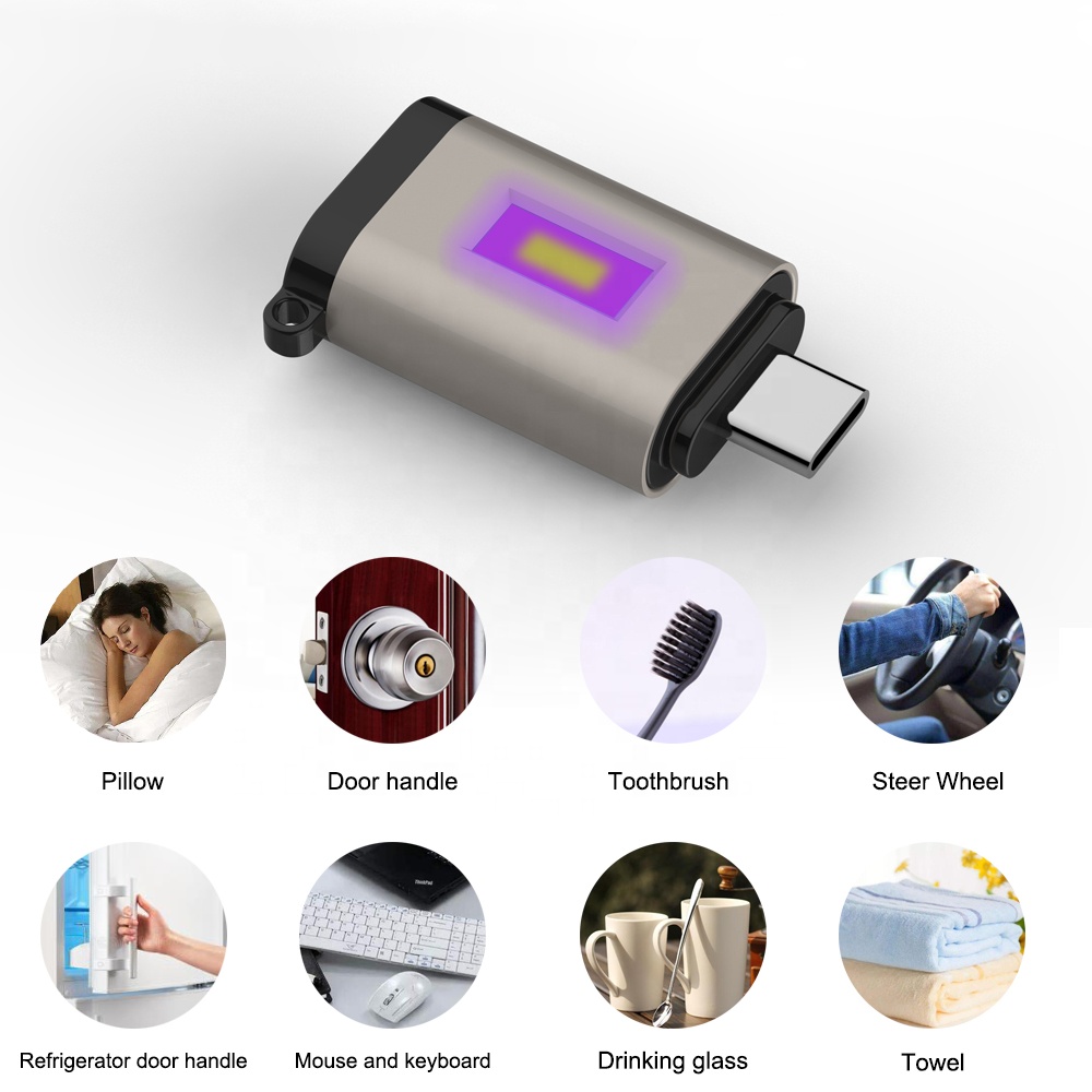 Новая портативная УФ-лампа для стерилизации телефона, умный стерилизатор, дезинфекционный инструмент для IPhone, Android, светодиодные лампы для клещей