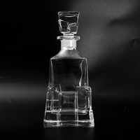 Vente en gros bouteille d'huile essentielle arabe personnalisée carafe de parfum transparente 150-250ml bouteilles d'affichage