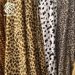 Plush Faux Fur China Manufacturer Wholesale Super Soft Animal Faux Fur Cheap Fabric Leopard Printed Plush Fake Fur