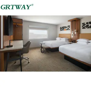 GRT6519 Hotel Furniture King Queen Size Modern Bedroom Sets Marriott Springfield Wooden Furniture Hotel