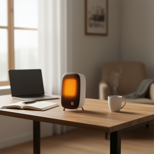 Calentador Eléctrico Portátil Mini de 1000W con Elemento Calefactor PTC, Termostato Ajustable, Uso en Oficina y Escritorio, Seguro y Silencioso para Interiores - Product Image 2