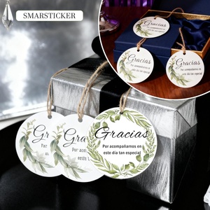 Etiquetas de Agradecimiento Personalizadas en Español con Cuerdas para Colgar, Material de Papel para Regalos y Compras - Product Image 3