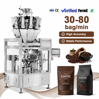 Machine d'emballage rotative pour sachets pré-fabriqués de grains de café à grande vitesse