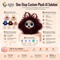 Jouet robot animal de compagnie K-bao AI personnalisé OEM avec caméra, capteur tactile, écran LED, 5 modèles IA, plus de 20 langues, housse en peluche amovible, unisexe, Wi-Fi