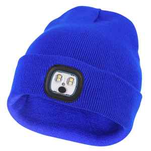 Promotional USB Rechargeable <b>LED</b> Night Run Headlight <b>Beanie</b> Outdoor Acrylic Digital Printed Logo Floppy Brim Fashion Men <b>Hat</b> - Product Image 3