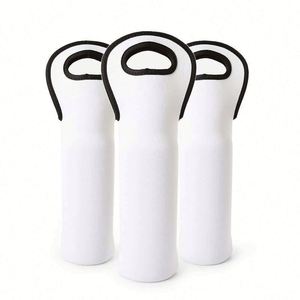 Sac fourre-tout isotherme en néoprène pour deux bouteilles de vin ou d'eau, avec poignée de transport sécurisée - Product Image 4