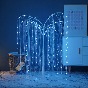Éclairage d'arbre de saule pleureur LED extérieur intelligent RVB, lumières de Noël pour événements, décoration d'arbre de saule lumineux - Product Image 6