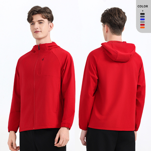 2025 hommes deux pièces ensembles personnalisés coupe-vent Shorts et veste réfléchissant fermeture éclair en nylon deux pièces coupe-vent ensemble court - Product Image 6