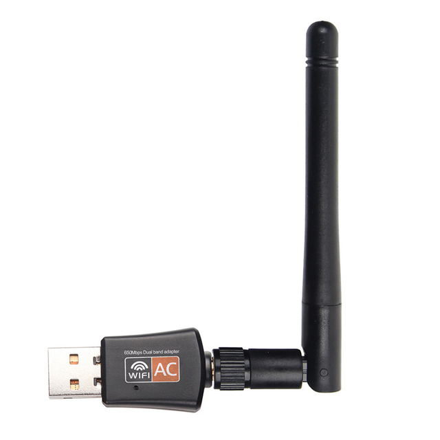 DualBand AC 650Mbps USB Wireless External WiFi Network Card Adapter Realtek Chipset Mini Dongle USB2.0 for Desktop PCs in Stock