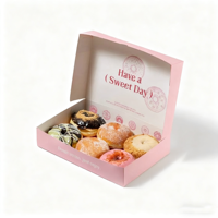 Vente en gros de boîtes d'emballage personnalisées pliantes en papier cartonné Mochi Biscuit Cookie Donut avec logo