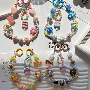 Mengda Hangend Koord Mobiele Telefoon Riem <span class=keywords><strong>Hand</strong></span> Getrokken Kralen Cadeau Mobiele Ketting Lanyard Anti-Verloren Karabijnhaak Phonechain Voor Mobiele Telefoon - Product Image 2