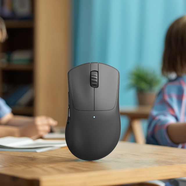 Children's Gaming RGB Three-Mode Mini Mouse-Ultra Lightweight 12000dpi Right-Handed 6 Programmable Buttons Ergonomic Design