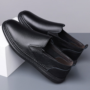 รองเท้าโลฟเฟอร์ลำลองหนังแท้บุรุษ หนังวัวชั้นดี หัวมน สวมใส่สบาย ส้นเตี้ย ระบายอากาศได้ดี ผลิตที่เวินโจว - Product Image 3