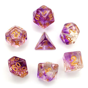 Personnalisé DnD Polyédrique Résine Pierre Dés Violet Transparent avec Bord Pointu En Vrac En Gros - Product Image 3