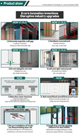 40 portes de douche coulissantes en verre profilé d'aluminium personnalisées rail supérieur triple porte télescopique coulissante en aluminium serrure de porte à profil mince