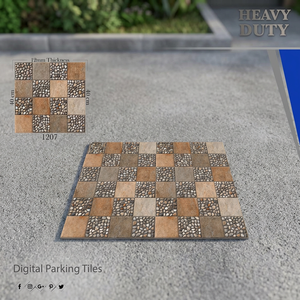 Carreaux de parking en porcelaine numériques 400x400mm 12mm, carreaux de sol extérieurs robustes, qualité usine, qualité export Inde - Product Image 3