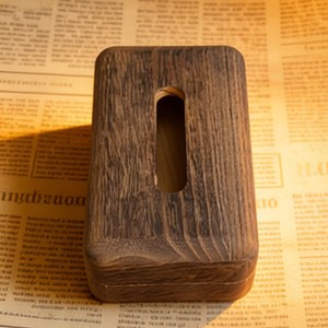 Boîte à mouchoirs en bois massif, design rétro, pour salon, utilisation sur bureau, boîte de rangement en bois pour mouchoirs à extraire - Product Image 2