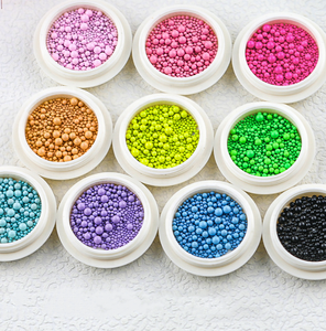Nouveau <span class=keywords><strong>Macaron</strong></span> Couleur <span class=keywords><strong>Mini</strong></span> taille mixte En Acier Inoxydable Caviar Perles Nail Art Décorations charmes - Product Image 1