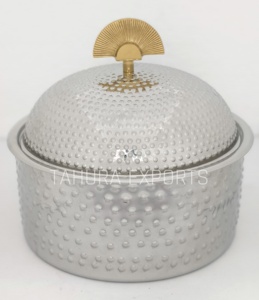 Style arabe tendance élégant stockage des aliments en acier inoxydable marmite moyen-orient golfe mariage hôtel fête casserole en métal marmites - Product Image 2