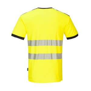 PORTWEST - PW310YBRXXL PW3 <b>High</b> visibility yellow/black V-neck <b>T</b>-<b>shirt</b> - EAN 5036108349821 HI-<b>VIS</b> WORKWEAR - Product Image 2