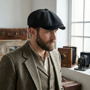Casquette Gavroche et <span class=keywords><strong>Béret</strong></span> pour Hommes et Femmes, en Coton et Lin, Unis ou Imprimés, Style Artiste <span class=keywords><strong>Français</strong></span>, Casquette Plate, <span class=keywords><strong>Béret</strong></span> Gatsby, pour Fêtes et Tenues Décontractées, Vente en Gros - Product Image 6