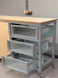 خشب البتولا مع درجين تصميم حديث موفر للمساحة - Product Image 3