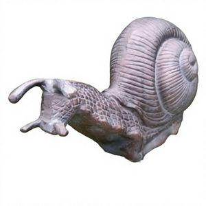 Estatua de Caracol de Tamaño Real para Exhibición en Exteriores, Acabado en Bronce, Técnica de Fundición a Mano, Escultura de Caracol de Metal para Suministros y Decoración de Jardín - Product Image 1