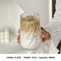 Tasse à latte américaine de 400ml résistante aux hautes températures verres transparents à haute teneur en borosilicate verres modernes ménagers