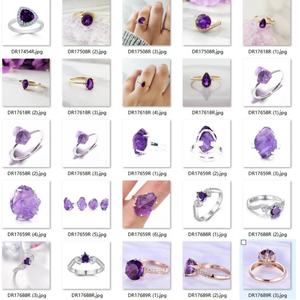 Hermoso Anillo Infinito de Plata de Ley 925 con Amatista Rodeada de Brillantes Diamantes - Product Image 4