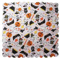 Serviettes en papier jetables personnalisées à motif Halloween, 2 plis, 20 pièces, 33x33cm, grandes carrées, en pâte de bois vierge, écologiques