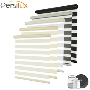 Customized Size Cordless Day And Night Dual Shade Zebra Roller Blinds Window Shades