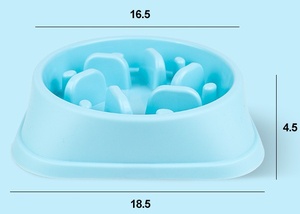 Vente chaude empêchant l'étouffement bol de nourriture lente pour animaux de compagnie bol de chien pratique coloré mangeoire antidérapante en plastique - Product Image 6